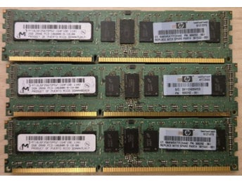 6 x HP 2GB PC3-10600R Minnesmoduler