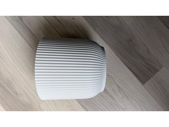 White Ribbed Plant Pot