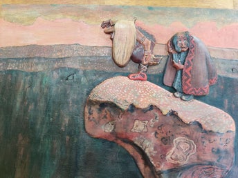 Stor Trätavla Tavla Troll efter John Bauer1948