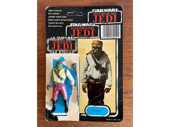 Star Wars Vintage Barada Actionfigur med vapen, backcard
