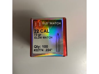 Hornady ELD Match-kulor, 73 gr