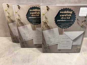 60st Bröllopsinbjudningskort /Bröllopsinbjudningar kit med silverfolie