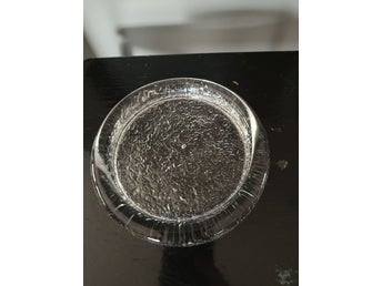 Skålfat, askfat i glas, Iittala, design Timo Sarpaneva, 1960/70-tal