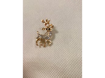 Rhinestone hjort brosch