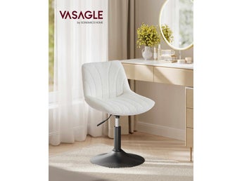 Sminkpall med ryggstöd, 360° vridbar LJB160WD01
