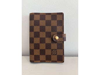 Louis Vuitton small ring agenda i Damier Ebene-canvas