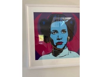 Prinsessan Leia Pop Art - Numrerat, signerat och inramat