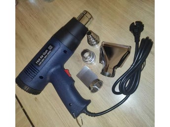 2000W professionell elektrisk värmepistol med 4 munstycken, justerbar temperatur