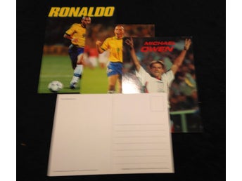 Övrigt Fotboll Ronaldo Michael Owen - Vykort 3st Samlarobjekt