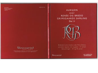 AUKSJON over RENÉE OG BREDO GRIMSGAARDS SAMLING Del II (2000) katalog