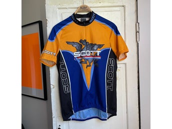 Vintage Scott USA Cykeltröja Pegasus Logo Storlek XL 90-tal Orange