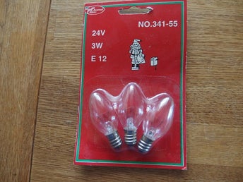 1 fp reservlampor 24V 3W E12