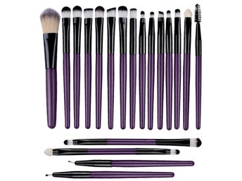 20Pcs 20‑delat sminkborstkit eyeliner blandning kinder ögon foundation komplett