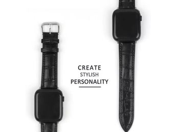 Krokodilmönstrat läderarmband för Apple Watch