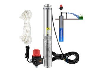 VEVOR Djupbrunnspump 750W 105L/min 62m – Automatisk pumpstyrning