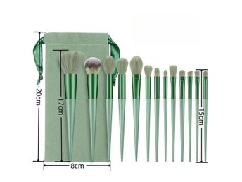 13Pcs skönhetsborstar ögonskugga foundation kvinnors sminkpuder rouge blandning