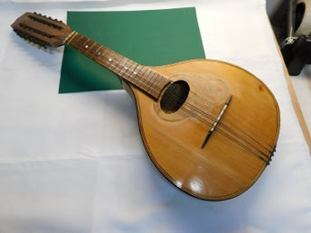 Mandolin Musikinstrument Antik Mandolin från Italien OBS: Info