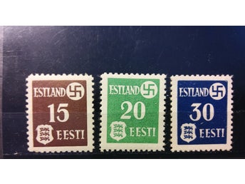 Estland 1941 Tysk ockupationsserien Michel Nr.1-3x tjockt papper 3 värden MNH**