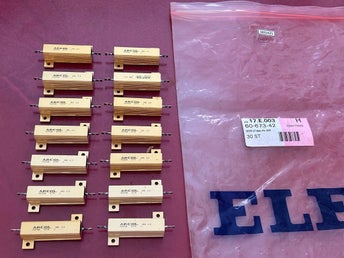 Trådlindat motstånd (id01425) aluminiumkapslat 47 ohm 50W 14 stycken