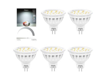 5W GU5.3 MR16 Dimbara LED Lampor (Kallvita) (Pack-5)