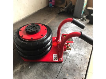 3ton Kapacitet 135-400mm lyftområde Trippelpåse pneumatisk domkraft, lättanvänd