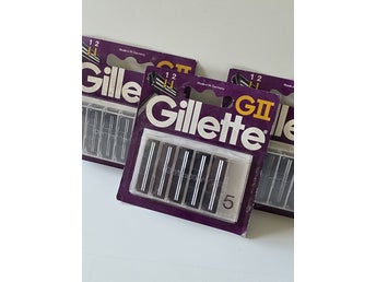 3 st förpackningar Gillette GII rakblad 80-90 tal västtyskland