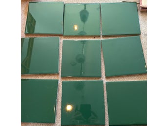 Retro grönt kakel 15x15 cm – 21 st / ca 0,47 m² – svenskt ca 1960 - annons 2/2