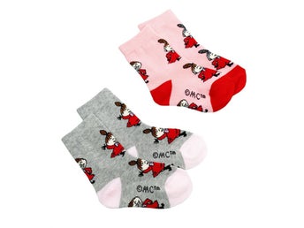 Mumin strumpor 2-pack / barnstrumpor med Lilla My EUR 28-30 *FRI FRAKT