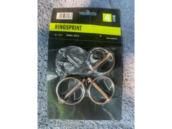 Ringsprintar 6 mm, 3 av 4 kvar i förpackning