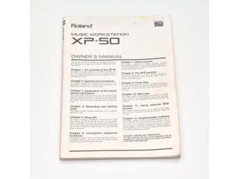Roland XP-50 Music Workstation - engelsk bruksanvisning