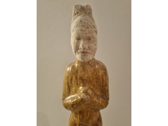 Kinesisk Gravfigur Tang Dynastin Glaserad Antik Orientalisk Kinesiskt