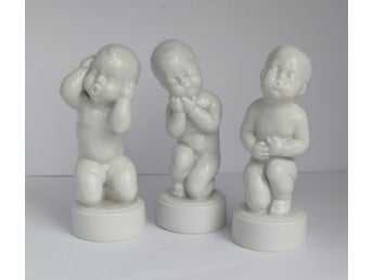 Set med 3 danska vintage Bing & Grondahl porslinsfigurer