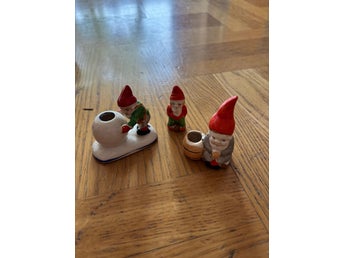 Tomtefigurer i keramik, 3 st