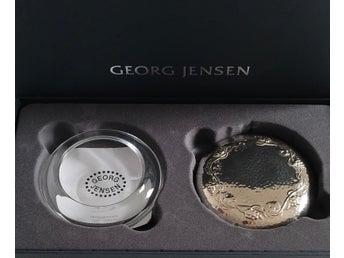 GEORG JENSEN BONBONNIERE / SKRIN I 925 STERLING SILVER / KRISTALL NY/OANVÄND -50%!