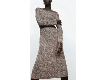 H&M Stickad lång klänning (Nyskick) Strl M