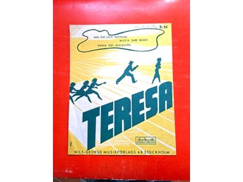 Notblad Teresa noter ackord svensk o engelsk text 1948