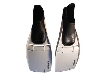 Grodfötter / Simfötter Fenor Freede Comfort,storlek 43-44 Vit / Svarta Bra skick