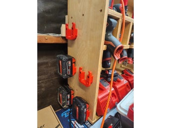 2-Pack Batterihållare till Milwaukee M18 (Inkl. skruv)