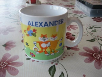 Porslinsmugg - 1 st Alexander