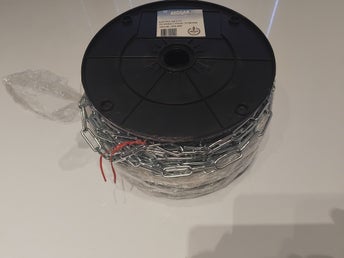 Kätting Kedja på spole, 75 meter elförzinkad
