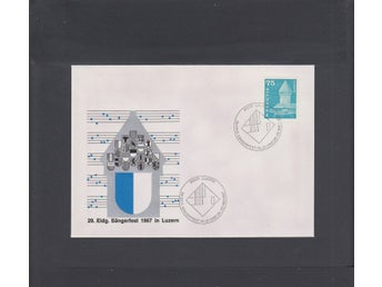 Schweiz. FDC från 1967 med vinjett.
