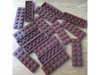 Lego 2x6 platta brun 16st