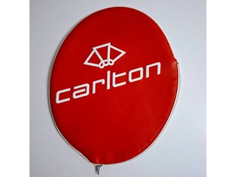 Vintage Racketfodral Badminton carlton rött & vitt skydda din racket