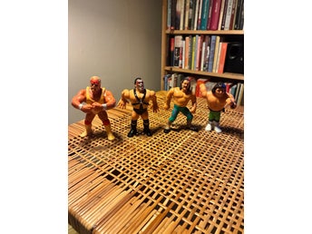 WWF brottare figurer, 4 stycken retro vintage