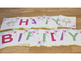 Unicorn Happy Birthday Girlang Dekoration
