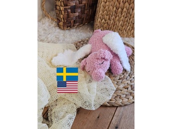 Virkmönster gris amigurumi digitalt mönster pdf