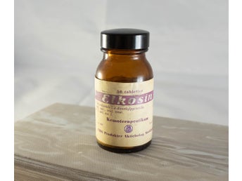 Elkosin Tabletter Apoteket i Vaxholm Antik Glasflaska Medicin
