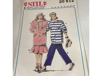 VINTAGE SYMÖNSTER på Byxor, Kjol och Överdel