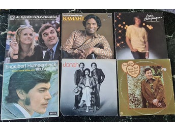 Lp-skivor- 6st - Al Saxon, Kamahl, Lasse Berghagen, Engelbert Humperdinck, mfl