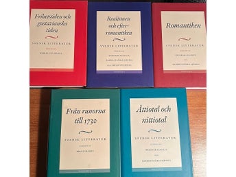 Svensk Litteratur - Epoker och Författare - Hela Serien 1, 2, 3, 4 och 5